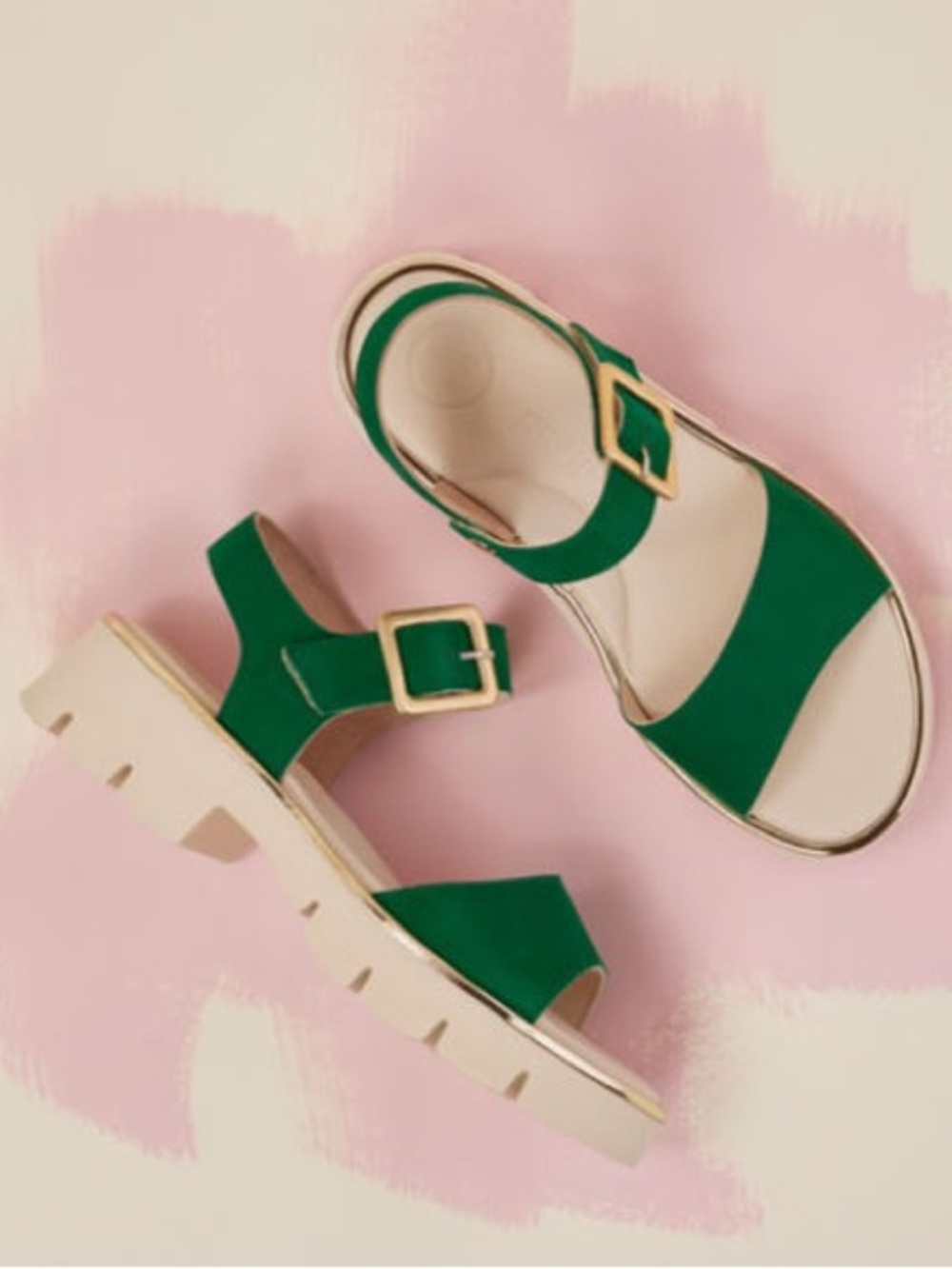 Paul Green Darcy Ankle Strap Platform Sandal (Women) Green Buckle Strap 5.5